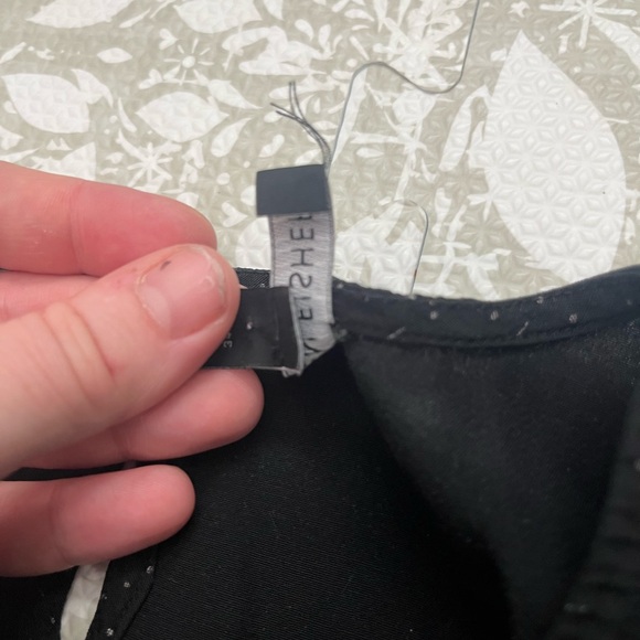 Eileen Fisher Black Dotted Blouse - Picture 6 of 6